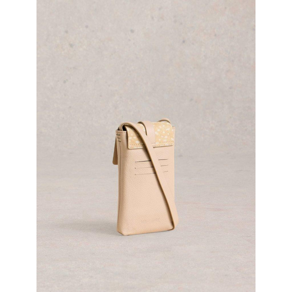 White Stuff NWT Beige Crossbody Bag with Patterned Flap - Picture 2 of 4